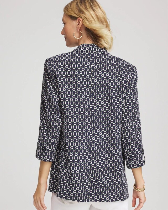 Printed Soft Crepe Blazer - image 3